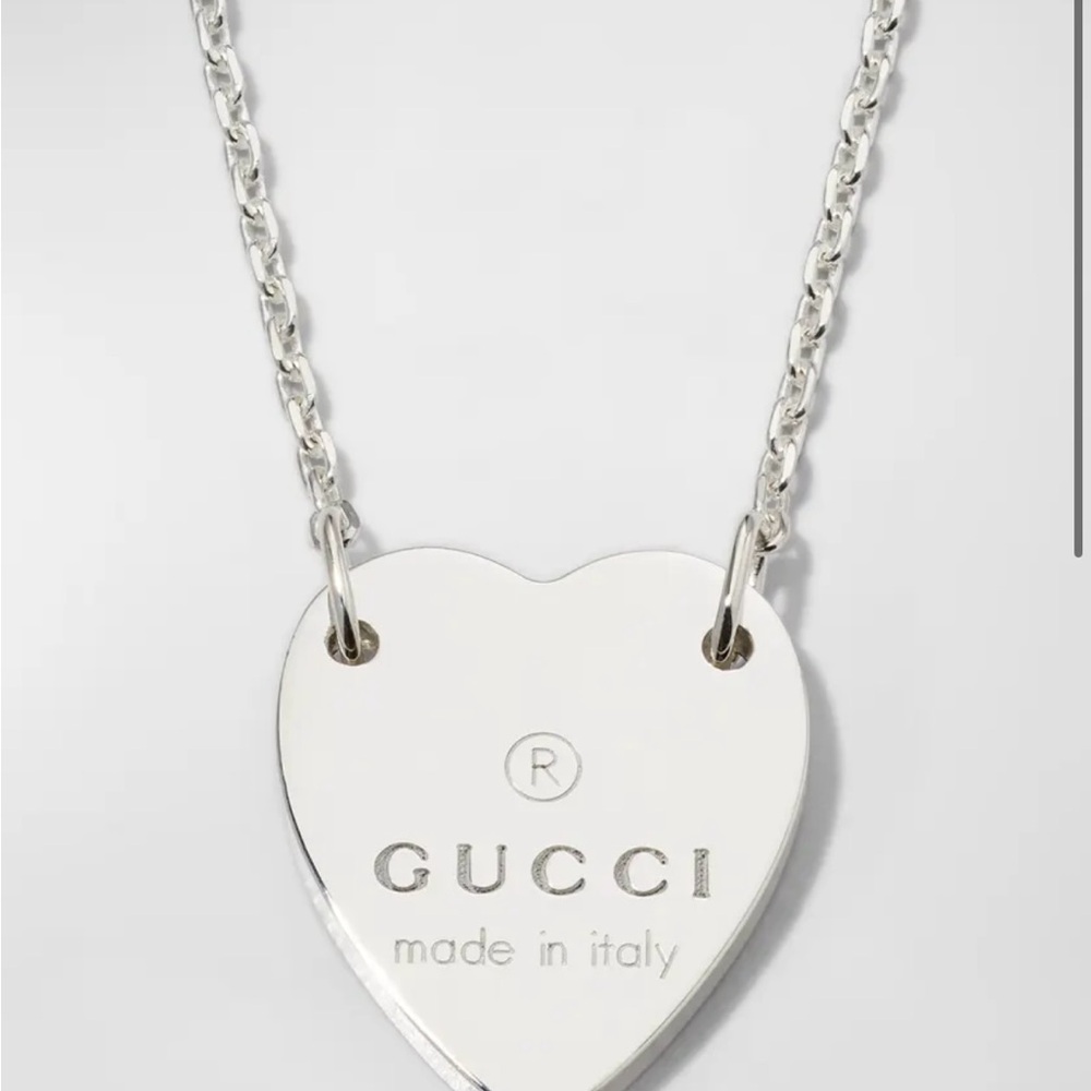 Gucci Heart Necklace Silver